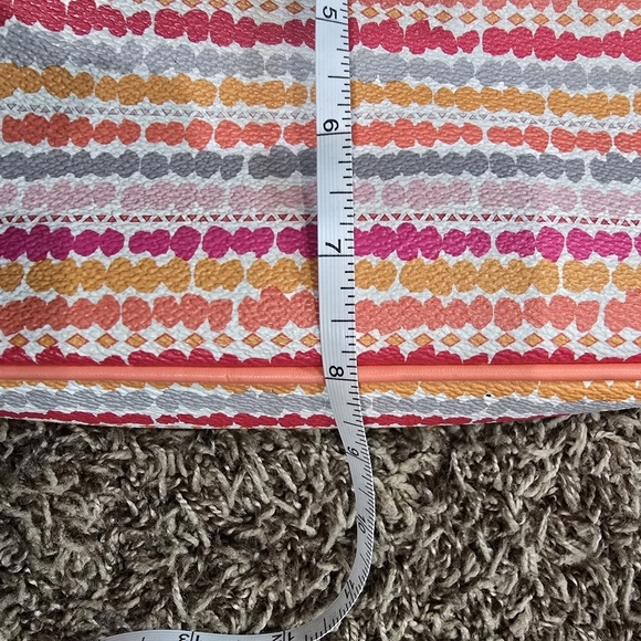 Vera Bradley Flap Crossbody Purse Confetti Stripe Faux Leather - Picture 8 of 8